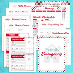 WHAT IS A FAMILY EMERGENCY BINDER? This is specifically to manage your family in case of an emergency. It's different than a home binder which would include all the things about running your home, the emergency binder is meant to be something handy you use day to day, but also in the event of an emergency (fire, flood, natural disaster) you can grab and go! This binder will have all of your vital information, documents and notes about your family. Simply add these easy to use printables to a 3 r What Is A Family, Family Emergency Kit, Family Emergency Binder, Emergency Binder, Page Dividers, Emergency Prepardness, Family Binder, Home Binder, Emergency Preparedness Kit