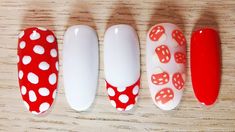 Mushroom Nails Cute And Simple Nail Design Idea YouTube Channel Nails, Mushroom Nails, Simple Nail Design, Themed Nail Art, Little Mushroom, Nails Cute, Builder Gel, Nails Simple, Simple Nail