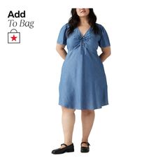 in stock Levi's Spring Dresses For Day Out, Levi's Casual Mini Dress, Levi's Dresses For Spring Day Out, Casual Short Sleeve V-neck Dress, Casual Short Sleeve V-neck Dress For Daywear, Levi's Casual Spring Dresses, Levi's Casual Dresses For Spring, Casual Levi's Dresses For Spring, Levi's Mini Summer Dress