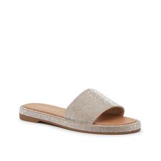 Madden Girl-Addie Sandal Highlight your summery looks with the shimmery Addie slide sandal from Madden Girl. Glinting rhinestones accents this pair, while the simple silhouette makes for a versatile add to your closet. Simple Silhouette, Madden Girl, Slide Sandals, Sandals, Birthday, Silver, Closet