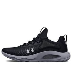 Under Armour HOVR Rise 4 'Black Mod Grey' 3025565-001 (SNKR/Low Top/Training) Under Armour Black Running Shoes, Under Armour Black Athleisure Running Shoes, Black Under Armour Athleisure Running Shoes, Black Athleisure Sneakers With Ventilation, Under Armour Black Breathable Mesh Sneakers, Under Armour Black Sneakers With Breathable Mesh, Black Under Armour Sneakers With Breathable Mesh, Black Low-top Ventilated Sneakers, Black High-top Sneakers With Ventilation