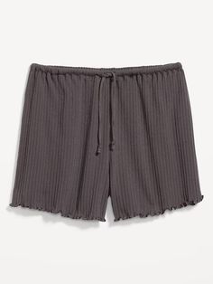 High-Waisted Ribbed Pajama Shorts | Old Navy Short Ribs, Pajama Shorts, Toddler Boys, Drawstring Waist, Women's Intimates, Dark Grey, Old Navy, Pajamas, High Waisted