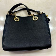 I Can’t Remember When Or Where I Bought This But It Has Never Been Used. Excellent Condition. Also, I Have No Idea What Brand This Is. Casual Black Shoulder Bag With Gold-tone Hardware, Black Purse, Source Unknown, Remember When, Black Purses, Shoulder Bags, I Can, Bag Lady, Purse