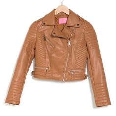 Azalea Wang Caramel Cropped Faux Leather Moto Jacket. Super Cute And Timeless, Brand New In Perfect Condition W Tags Still On. Fits An Xs-S Best. Faux Fur Lined Coat, Maroon Leather Jacket, Fur Lined Coat, Zara Leather Jacket, Black Leather Motorcycle Jacket, Tan Leather Jackets, Cropped Moto Jacket, Womens Black Leather Jacket, Leather Coat Jacket