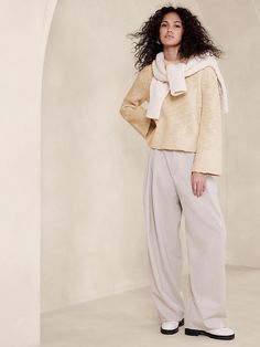 Austral Wool Sweater | Banana Republic Winter 2023 2024 Fashion Trends, 2023 2024 Fashion Trends, Winter 2024 Fashion Trends, Micro Trends, Winter 2024 Fashion, Latest Winter Fashion, Ash Beige, Style Rut, 2024 Fashion Trends