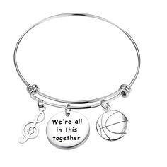 PRICES MAY VARY. 1.This bangle is made of stainless steel. It is lead free and nickel free. It can’t be tarnish and metal-faded. 2.Size: the diameter of this bangle is 6.5cm(2.56inch). Tips: manual measuring with a little errors. This adjustable bangle fits most wrists. 3.♥PERFECT GIFT♥Ideal gifts for Christmas Day, Valentines Day, Mothers Day, Anniversary Day and Birthday or treat yourself or someone special to you! Silver Novelty Charm Bracelet For Birthday, Music-themed Bracelet Jewelry Gift, Adjustable Nickel-free Charm Bracelet For Birthday Gift, Adjustable Nickel-free Charm Bracelet For Birthday, Nickel-free Charm Bracelet For Birthday Gift, Nickel-free Round Charm Bracelet As Birthday Gift, Nickel-free Round Charm Bracelet For Birthday Gift, Metal Charm Bracelet For Birthday And Mother's Day, Adjustable Novelty Jewelry For Personalized Gifts