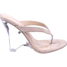 Cape Robbin Spectacular Nude Womens Sandals 7 New Clear High Heel Sandals For Summer, Transparent High Heel Sandals For Summer, Adjustable 4-inch Heel Summer Sandals, Clear High Heel Wedge Sandals For Spring, Spring High Heel Clear Wedge Sandals, Spring Clear High Heel Wedge Sandals, Summer Sandals With Padded Heel In Clear Color, Clear Round Toe Heels For Summer, Trendy Clear Sandals With Wrapped Heel