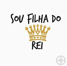 the words sou fiha do re in black and gold