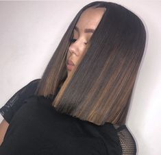 Long Bob Sew In Weave Side Part, Side Part Sew In Shoulder Length, Side Part Bob Weave Highlights, Long Bob Closure Sew In, Sew In Highlights, Highlight Bob Sew In, Bob Sew In, Side Part Bob, Straighten Hair