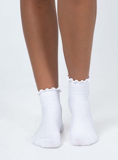 Ankle socks Ribbed design Ruffle ankle cuff Elasticized Socks With Birkenstocks, Socks Aesthetic, Ruffle Socks, Ruffled Socks, Festival Shoes, Sock Outfits, White Socks, Cute Socks, Online Fashion Boutique