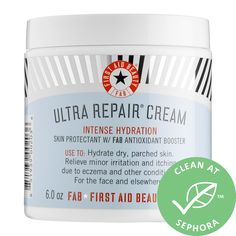 Ultra Repair® Cream Intense Hydration - First Aid Beauty | Sephora Ultra Repair Cream, Best Moisturizer, Repair Cream, Moisturizer For Dry Skin, Ingrown Hair, Face Scrub, Makeup Revolution, Face Moisturizer