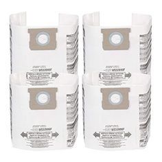 WORKSHOP dust collection bags are designed for dry, everyday dirt and fine particle debris like drywall dust. While they are not required for a vacuum, they allow you to collect the debris and dispose of it quickly and easily without having to breathe in dust that's created when dumping a drum without a bag. Reduce vacuum maintenance time, and breathe easier with WORKSHOP dust collection bags. Fits 5 to 9-gallon WORKSHOP wet/dry vacs except the WS0500VA and WS0600SS. Includes 4 bags. Workshop Dust Collection, Automotive Garage, Wet Dry Vac, Wet Dry Vacuum Cleaner, Shop Vacuum, Dust Extractor, Shop Vac, Cleaning Gutters, Car Upholstery