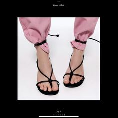 Nwt Zara Black Wedge Sandals Size Us 7 Goddess Sandals, Fabric Sandals, Chunky Platform Sandals, Zara Sandals, Ankle Strap Sandals Flat, Black Sandals Flat, White Sandals Heels, Leather Gladiator Sandals, Kitten Heel Sandals