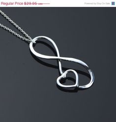 SALE Infinity Pendant  Heart Necklace  by TheJewelryGirlsPlace, $23.96 Sterling Silver Infinity Heart Necklace For Anniversary, Silver Infinity Heart Necklace For Anniversary, Infinity Necklace For Mom On Valentine's Day, Infinity Heart Necklace In Sterling Silver For Gift, Sterling Silver Infinity Heart Necklace As Gift, Valentine's Day Heart Infinity Necklace For Anniversary, Infinity Jewelry For Valentine's Day Gift For Mom, Infinity Heart Necklace For Anniversary And Mother's Day, Infinity-shaped Jewelry For Mom For Valentine's Day