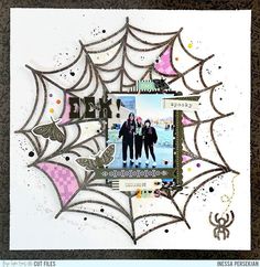 EEK! Layout by Inessa Persekian | Paige Taylor Evans Halloween Memories, Halloween Layout, Halloween Paper Crafts, Pretty Halloween, Pink Paislee, Halloween Scrapbook, Halloween Paper