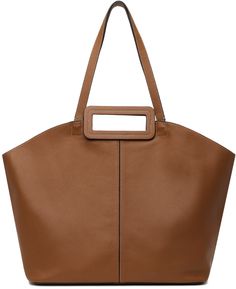 Grained leather tote in tan. · Twin carry handles and shoulder straps · Logo patch at face · Lobster clasp at interior · Detachable zip pouch at interior · Suede lining · Contrast stitching in white · H13 x W22.5 x D6 Supplier color: Tan Modern Brown Shoulder Bag With Detachable Handle, Staud Crossbody Shoulder Bag With Top Carry Handle, Brown Square Bag With Gold-tone Hardware, Cognac Shoulder Bag With Handle Drop For Shopping, Square Leather Satchel With Gold-tone Hardware, Tan Leather Shoulder Bag With Handle Drop, Leather Shoulder Bag With Handles In Cognac, Cognac Leather Shoulder Bag With Handles, Cognac Top Handle Bag With Handles