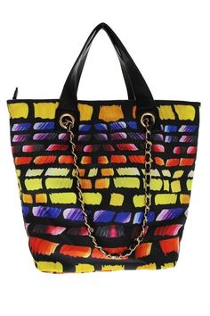 Sidewalk Chalk Multi Colored Tote with gold accents Bag Purse Handbag SKU: HBG101009B Brand: Nima Size: 13" x 6" x 14.5"; handle drop 5" approx Color: multi colored Style: Tote Condition: New Material: fabric and rhinestone MPN: HBG101009B SKU: HBG101009B Bag Height: 13." Bag Depth: 6" Bag Length: 14.5" Strap Drop: 5" handle drop ITEM NUMBER: HBG101009B Manufacturer: Nima Department: womens N/A: NA Sidewalk Chalk Multi-colored Tote with Chain accents. Measurements: 13" x 6" x 14.5"; handle drop Sidewalk Chalk, Garden Tote, Item Number, Gold Accents, Size 13, Multi Colored, Purses And Handbags, Chalk, Purse