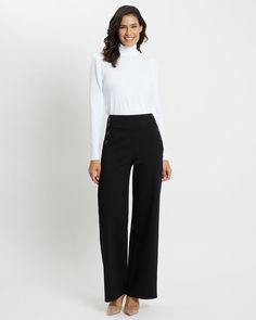 Wide Leg Pants With Buttons For Work, Office Wide Leg Pants With Button Closure, Wide Leg Full Length Pants With Buttons For Office, Full Length Wide Leg Pants With Buttons For Office, Elegant Wide Leg Workwear Pants With Buttons, Chic Wide Leg Pants With Buttons For Fall, Elegant Wide Leg Dress Pants With Buttons, Elegant Wide Leg Pants With Buttons, Elegant Wide Leg Pants With Buttons For Work