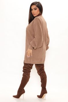 Available In Brown, Ivory, And Mauve. Cardigan Open Front Long Stretch 100% Polyester Imported | So Chic Cardigan in Brown size Large by Fashion Nova Cream V-neck Sweater Dress For Fall, Fall Cream V-neck Sweater Dress, Taupe Soft Knit Long Sleeve Sweater, Taupe Long Sleeve Soft Knit Sweater, Soft Knit Long Sleeve Taupe Sweater, Cream Long Sleeve Sweater Dress For Fall, Cream Long Sleeve Sweater Dress For Work, Soft Knit Taupe Sweater With Long Sleeves, Chic Long Sleeve Neutral Sweater Dress