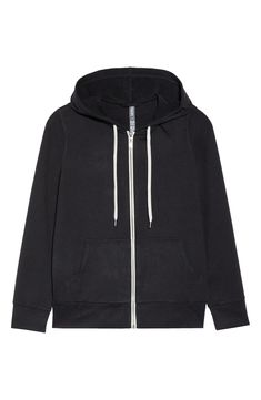 vuori Halo 2.0 Performance Zip Front Hoodie | Nordstrom Cotton Athleisure Activewear With Double-lined Hood, Workout Hoodie With Drawstring Hood, Comfortable Workout Hoodie With Drawstring, Comfortable Workout Hoodie With Drawstring Hood, Hooded Athleisure Activewear For Everyday, Everyday Hooded Athleisure Activewear, Everyday Stretch Activewear In Recycled Polyester, Adjustable Hood Athleisure Sweats For Loungewear, Fleece Activewear With Adjustable Hood For Workout