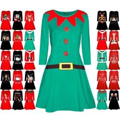 Great shopping ideas for Womens Christmas Xmas Ladies Elf Santa's Little Helper Belt Costume Swing Dress, Stunning Womens Dresses Fitted Mini Dress For Christmas Costume Party, Red Mini Dress For Winter Costume Party, Fitted Holiday Dress For Christmas Costume Party, Christmas Party Green Mini Dress, Fitted Long Sleeve Christmas Holiday Dress, Fitted Long Sleeve Christmas Dress, Green Long Sleeve Christmas Dress, Green Christmas Party Mini Dress, Green Mini Dress For Christmas Party