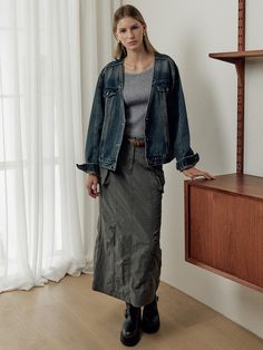 Composition : Shell: nylon 100 lining: polyester 100Color : BLACK_55,BLACK_66,GRAY KHAKI_55,GRAY KHAKI_66Country of Origin : CHINA Casual High-waist Skirt With Cargo Pockets, Casual High-waist Dark Wash Cargo Skirt, Casual Knee-length Cargo Skirt With Pockets, Military Style Khaki Cargo Skirt With Pockets, Military Style Khaki Cargo Skirt, Pocket Skirt, Cargo Pocket, Grey Khakis, Skirts With Pockets