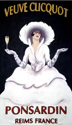 a painting of a woman in a white dress and hat holding a glass of wine