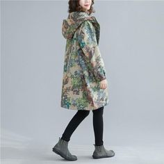 One size: length 88cm, bust 130cm, shoulder 45cm, sleeve 59cm. Notes: the Error within 3 cm due to manual measurement (Unit: cm 1 inch = 2.54 cm, 1 cm = 0.39 inch) Women Winter Coat, Plus Size Vintage, Down Parka, Winter Coats Women, Style Women, Chinese Style, Vintage Prints, Winter Coat, Parka