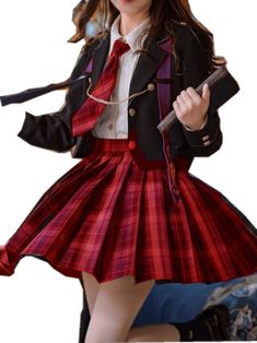 Gryffindor Outfit, Gryffindor Aesthetic, School Uniform Outfits, School Uniform Fashion, Queen Of