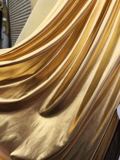 "This is a gorgeous and extremely soft 4 way stretch metalic Gold pleather w gold backing 60\"w Fabric by the yard - This product is sold per yard. - Buy as many yards as you need. - Contact us if you need more or you need a customize order. - We offer samples too. Ask us - If you are interested in buying at least 40 yards of one fabric, we are glad to offer special bulk and wholesale pricing. Please contact us with the fabric you are interested in and we will work with you to get the best deal. Garden Gala, Gold Drapes, Iphone Wallpaper Texture, Grow Garden, Gold Car, Golden Rules, Dancers Outfit, Product Shoot, Gold Beauty