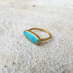 Turquoise Ring  18k Gold  Turquoise Stone Ring by artemer on Etsy, $405.00 Modern Oval Turquoise Gemstone Ring, Modern Oval Turquoise Ring As Gift, Oval Turquoise Ring With Bezel Setting, Minimalist Oval Turquoise Gemstone Ring, Minimalist Oval Turquoise Ring, Minimalist Turquoise Oval Ring, Gold Turquoise Ring, Turquoise Stone Ring, Large Turquoise Ring