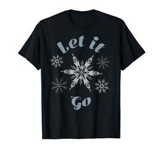 let it go t - shirt with snowflakes