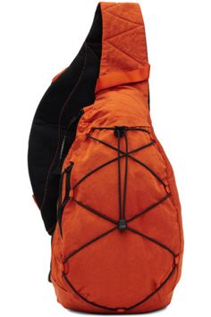 Orange Nylon B Crossbody Bag by C.P. Company on Sale Activewear Details, Crossbody Backpack, Harvest Pumpkin, C P Company, Canvas Backpack, Garment Bags, Mesh Panel, Clothing Company, Sling Bag