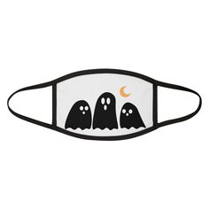 This Halloween Ghost Face Mask is cute and seasonal, perfect for adding a festive touch to your wardrobe. It is ideal for Halloween celebrations and anyone looking to add a fun element to their outfit. Product features - 100% Polyester exterior for durability - 100% Cotton interior for comfort - Vibrant colors with latest printing techniques - One size fits all - Black outer edge and earloops for a stylish finish Care instructions - Machine wash: cold (max 30C or 90F) - Do not bleach - Line dry - Do not iron - Do not dryclean Ghost Face Mask, Ghost Mask, Trick Or Treat Costume, Mask Cute, Fall Festivities, Cloth Mask, Halloween Geist, Ghost Face, Ghost Faces