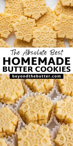 the absolute best homemade butter cookies recipe ever made and it's so easy to make