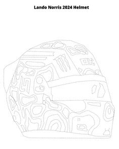 the cover for lando nori's 2012 helmet, which is printed in black and white