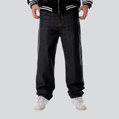 Introducing our 2023 Autumn Collection hip-hop back embroidery men's jeans the perfect combination of modern style and street cool!Why You'll Love It: Street Style: Step out in style with these street-cool jeans, perfect for any cool and casual occasion. Embroidered Details: Stand out from the crowd with the intricate embroidery on the back pockets, adding a unique touch to your look. Baggy Silhouette: The loose silhouette of the jeans offers unbeatable comfort and freedom of movement. Mid-Waist Back Embroidery, Black Jeans Men, Urban Trends, Autumn Collection, Edgy Style, Embroidered Details, Street Style Trends, Intricate Embroidery, 2023 Autumn