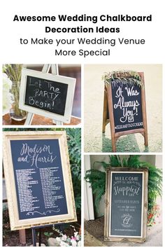 wedding chalkboard decoration ideas to make your wedding venue more special