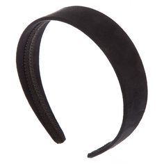 Claire's Black Wide Suede Headband Casual Adjustable Black Headband, Black Hair Accessories With Matching Headband, Casual Adjustable Solid Color Headband, Adjustable Solid Color Casual Headband, Dark Academia Accessories, Suede Headbands, Big Headbands, Thick Headbands, Claire's Accessories