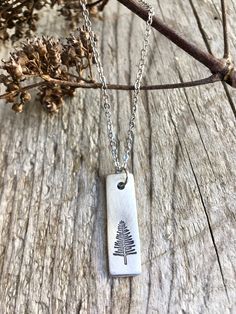 Pine Tree Necklace, Dainty Rose Gold Necklace, Evergreen Necklace, Gifts for Bridesmaid, by Your Side, Wilderness Jewelry, Fir Tree - Etsy Nature-inspired Necklaces With Charms For Gifts, Nature-inspired Silver Hand Stamped Jewelry, Dainty Rose Gold Necklace, Pinecone Necklace, Outdoorsman Gifts, Outdoorsy Gifts, Pet Frame, Dainty Rose, Custom Dog Tags