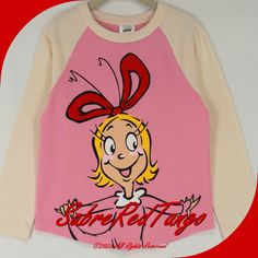 Dr. Seuss Grinch Baseball Tee In Cindy Lou Who Pink (Vm5) 100% Combed Cotton In A Sueded Jersey Knit Ribbed Crew Neckline Raglan Long Sleeves Baseball-Style Rounded Shirttail Hem Certified Free Of Harmful Substances By Ko-Tex Standard 100 Brand New/First Quality/Smoke Free Home Item # 64956-Vm5 Retails For $38 Our Prices Are Firm, So Please No Offers. However We Are Happy To Work With You To Combine Shipping. Red Cartoon Print Tops For Playwear, Retro Long Sleeve Tops With Character Print, Cute Unisex Long Sleeve T-shirt, Fun Red Tops For Playwear, Fun Red Top For Playwear, Pink Long Sleeve T-shirt With Character Print, Playful Red Tops For School, Dr Seuss Grinch, Cindy Lou Who