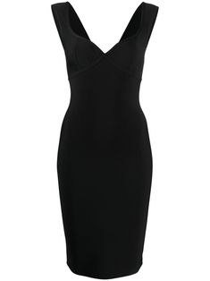 black stretch-design sweetheart neck concealed rear zip fastening sleeveless mid-length Fitted Midi Dress With Heart-shaped Neckline For Cocktail, Elegant Sleeveless Elastane Bandage Dress, Bodycon Elastane Dress With Sweetheart Neckline, Elastane Bodycon Dress With Sweetheart Neckline, Evening V-neck Elastane Midi Dress, Evening Dress With Sweetheart Neckline In Elastane, Bodycon Dress With Sweetheart Neckline, Elastane Bodycon Dress With Fitted Bodice, Midi Length, Elegant Bandage Dress With Sweetheart Neckline