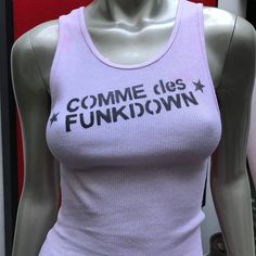 "Soft Tank Top Singlet Size:M CHEST:  S:34-36\" M:38-40\" L:42-44\" XL:46-48\" 2XL *custom orders available upon request This top inspired by Commes Des Garçon" Hip Hop Underground, Graffiti Top, Graffiti Clothing, Top Fonts, Urban Hip Hop, Sturgeon Bay, Underground Hip Hop, Art Shirts, Womens Tank