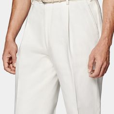 Featuring a prominent wide-leg fit, the pleated off-white Duca pants offer a relaxed, easygoing aesthetic, showcasing noticeable style with their unique design. Easygoing Aesthetic, Custom Tuxedo, Perfect White Shirt, Tuxedo Shoes, Tuxedo Accessories, Custom Made Suits, Tuxedo Pants, Classic Suit, Tuxedo Shirts