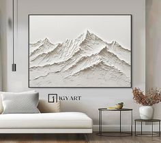 white Snow mountain painting white textured wall art white plaster art Spackle Wall Art, Shed Home, Mountain Painting, Landscape Mountains, Painting Subjects, Mountain Wall, Abstract Landscapes, Textured Canvas Art, Plaster Art