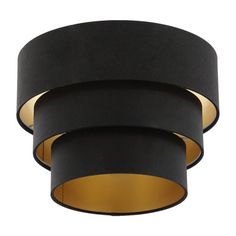 a black and gold ceiling light fixture