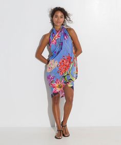 Go beyond the beach with this investment-worthy style in a stunning botanic print and elevated fabric that drapes beautifully! A sarong scarf (also known as a pareo) is a classic summer cover-up that is the epitome of versatility. Worn casual or chic, this beach-ready essential can be a dress, a skirt, or a scarf. Dimensions: 42" x 70" Materials: 80% cotton / 20% silk Made in: India ​ Bohemian Tropical Print Sarong For Pool, Bohemian Sarong With Tropical Print For Pool, Silk Sarong For Beach Spring Season, Summer Bohemian Scarves With Floral Print, Bohemian Summer Scarves With Floral Print, Floral Print Sarong For Beach Cover-up, Bohemian Floral Print Sarong For Spring, Multicolor Floral Print Scarf For Beach, Multicolor Floral Print Beach Scarf