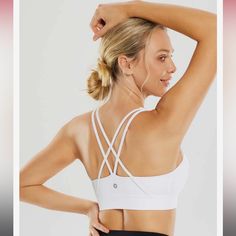 Perfect For Working Out. Brand New White Sporty Sports Bra For Everyday, Sporty White Sports Bra For Everyday, White Activewear With Light Support, White Athleisure Sports Bra For Everyday, Everyday White Athleisure Sports Bra, Everyday White Sports Bra With Light Support, Everyday White Sports Bra With Adjustable Straps, White Casual Sports Bra With Adjustable Straps, Sports Bra With Straps In White