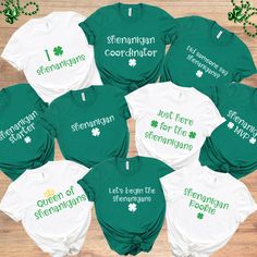 You will love our custom St. Pat's day shirt. Feel free to buy one or get your group together and personalize for their personalities.  We can also customize to whatever you want written on it! We can also offer youth and child sizes just send us a message and we will reach out with pricing.  Also, please message us with any questions. This Bella + Canvas classic unisex jersey short sleeve tee is designed to fit like a well-loved favorite. Crafted from soft cotton and featuring a high-quality print, users find themselves falling in love with it over and over again. The ribbed knit collars enhance shaping, and the shoulders are tapered for an improved fit over time. Additionally, dual side seams contribute to maintaining the garment's shape for an extended period. .: 100% Airlume combed and Spring Break Trips, Group Shirts, Kelly Green, Spring Break, St Patrick, St Patricks Day, Short Sleeve Tee, Adult Outfits, Top Outfits