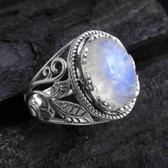 925 Sterling Silver, Moonstone Ring, Handmade Jewelry, Oval Cabochon Ring, Beautiful Gift, Engagement Ring  METAL - 925 STERLING SILVER GEMSTONE - Moonstone RING SIZE - 7 US, 6 US  RING WEIGHT - 6.6 Grams Approx STONE SIZE - 14 x 10 MM COLOR - White Silver: Silver has significant health benefits that have been used across cultures for centuries. Silver has a proven track record as a powerful antimicrobial agent fighting infections and aiding in cold and flu prevention, wound healing, and more. S Moonstone Ring Sterling Silver, Designer Handmade Jewellery, Sterling Silver Jewelry Handmade, Cabochon Ring, Rose Quartz Gemstone, Silver Jewelry Handmade, Moonstone Ring, Silver Chain Necklace, Oval Cabochon